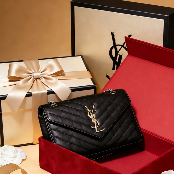 <AUTHENTIC>Saint Laurent Cassandre Matelassé Black - Picture 6 of 6